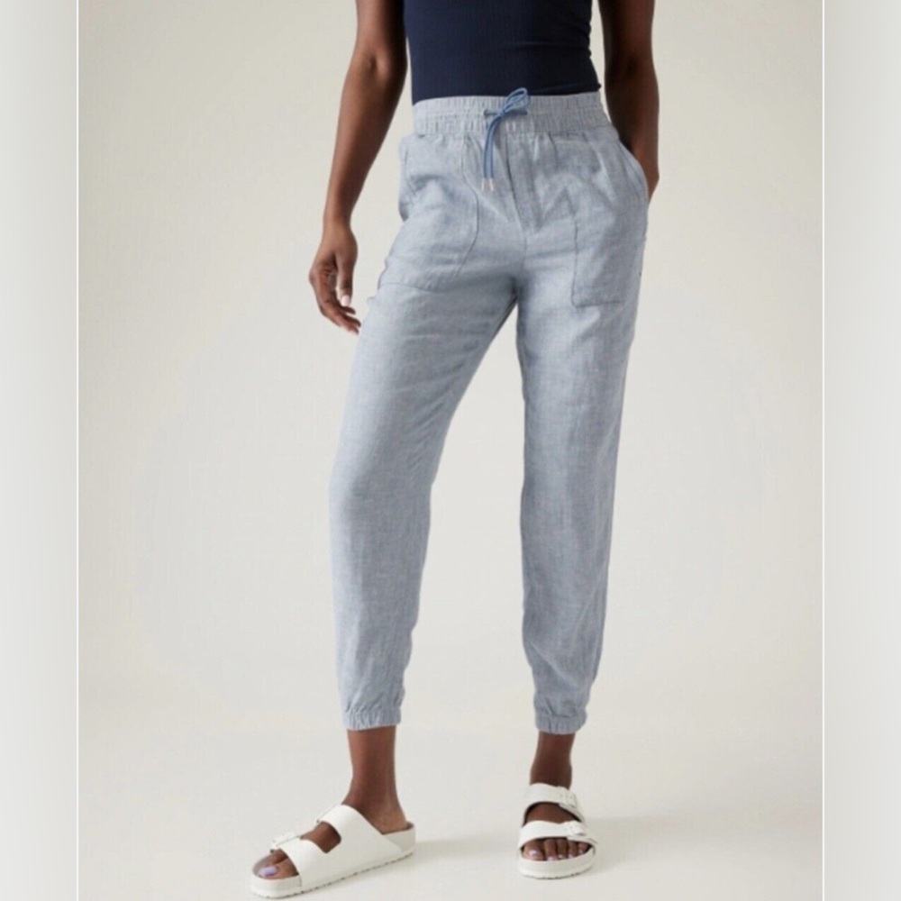 Athleta Cabo linen joggers size 14
